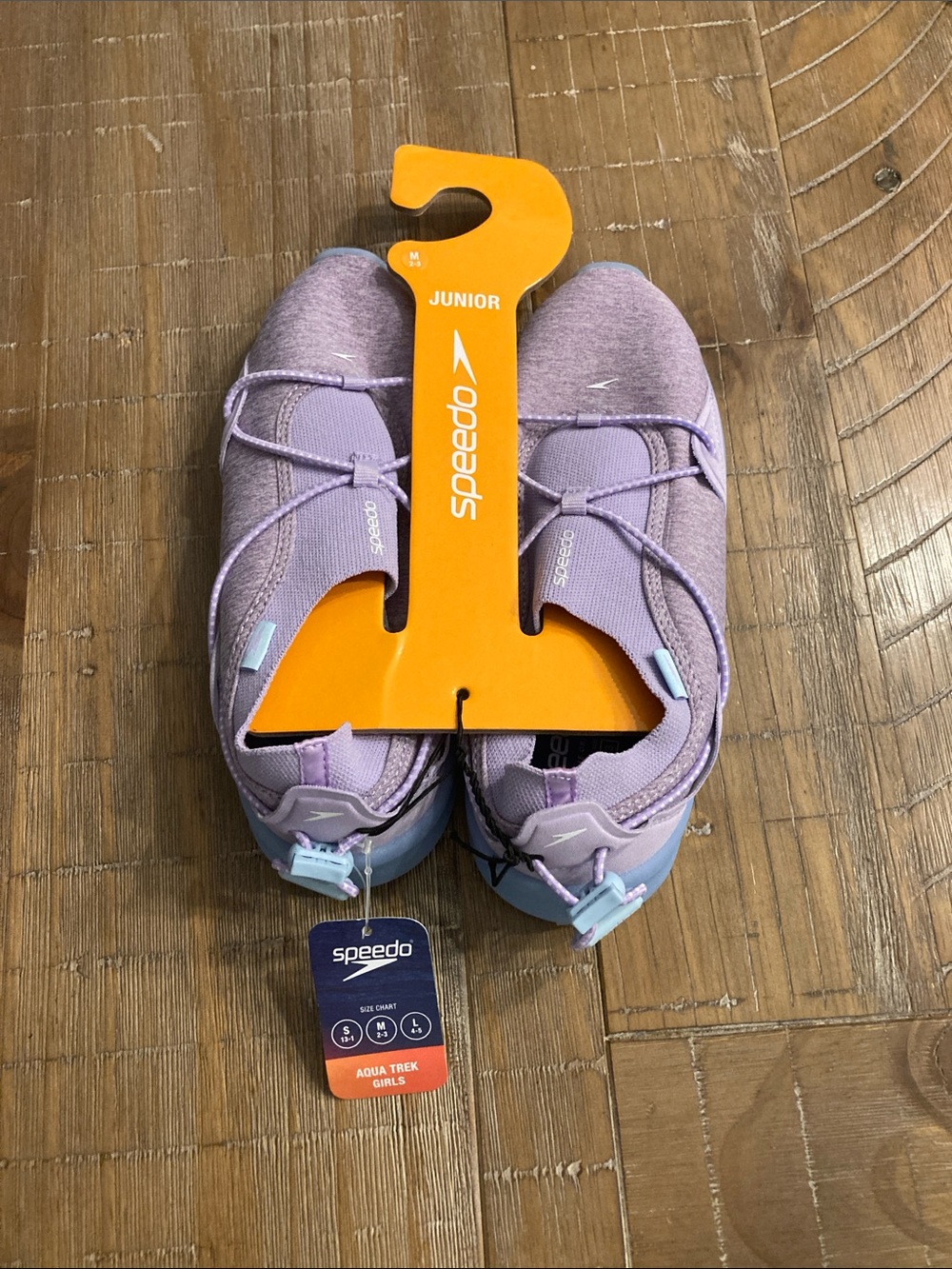Speedo Aqua Trek Water Shoes in Lavender & Light Blue Accents NWT girls size 2-3